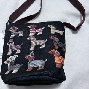 NWT Cute Dog Print Crossbody Bag